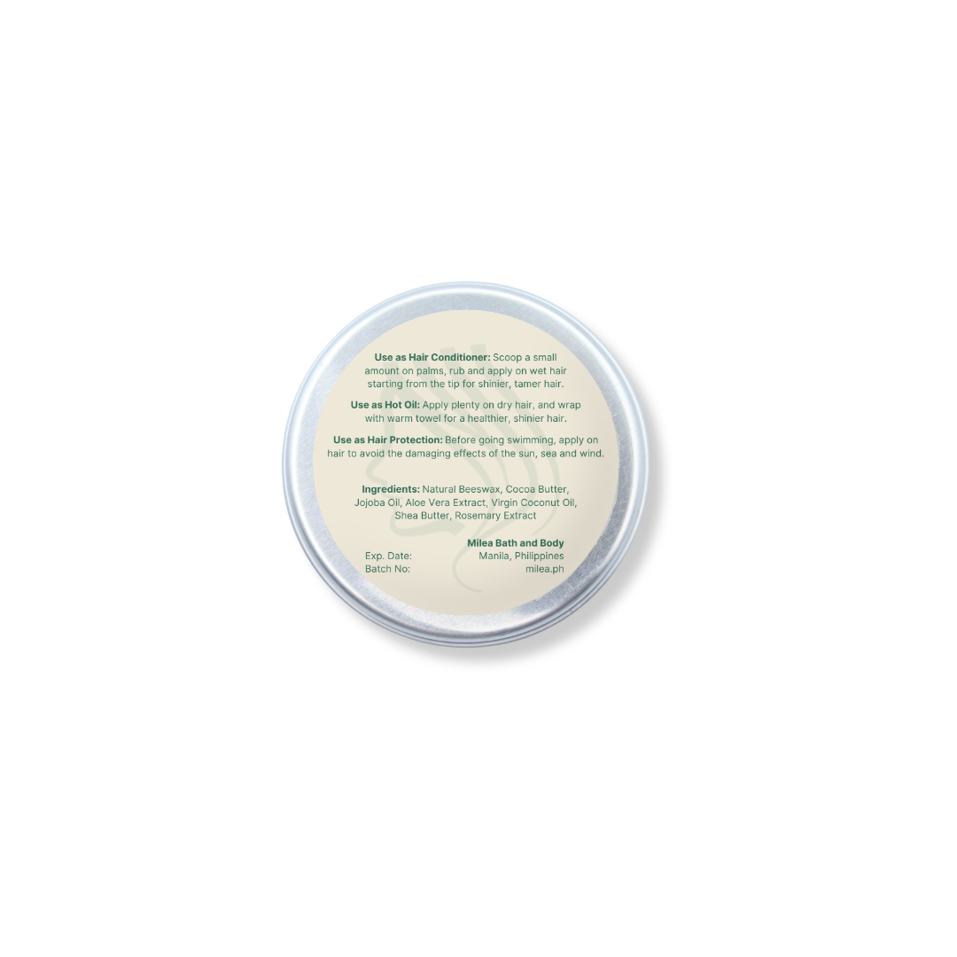Milea Bath and Body Hair Butter 25g back