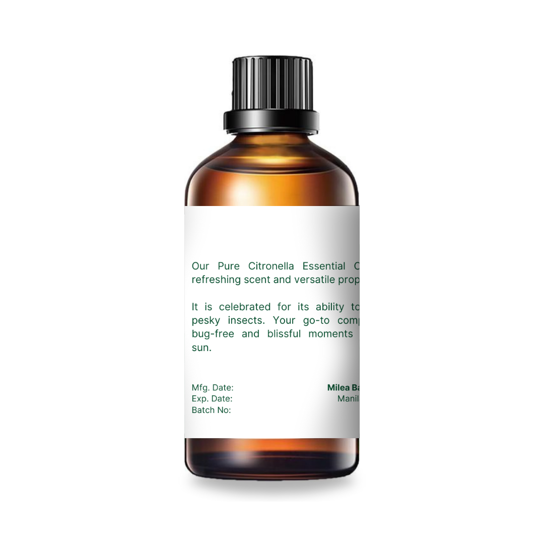 Milea Citronella Essential Oil 100ml side 1