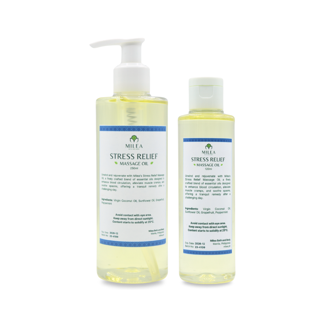Milea Stress Relief Massage Oil 250ml and 120ml