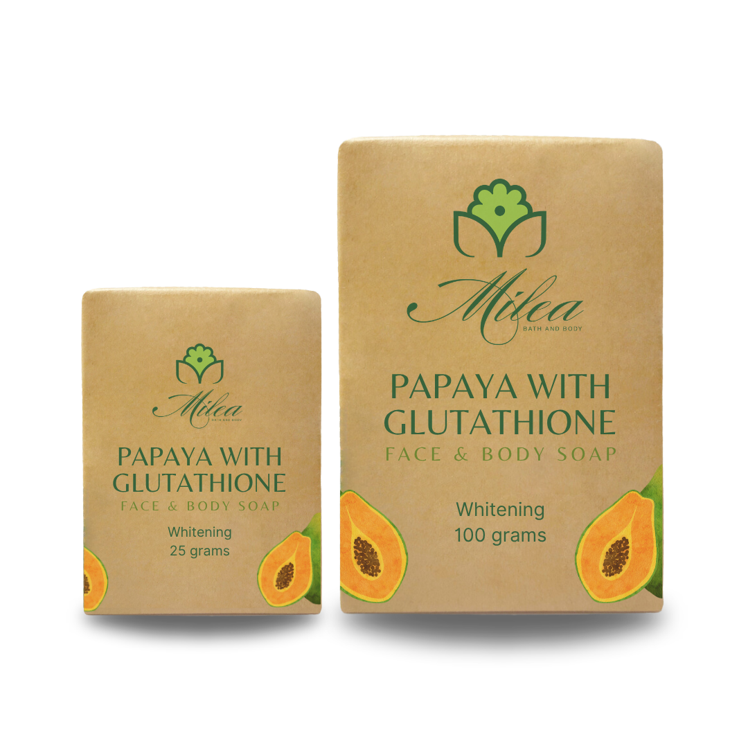 Papaya Glutathione Whitening Soap Brighten & Nourish Skin | Milea Papaya Glutathione Whitening Soap Brighten & Nourish Skin | Milea