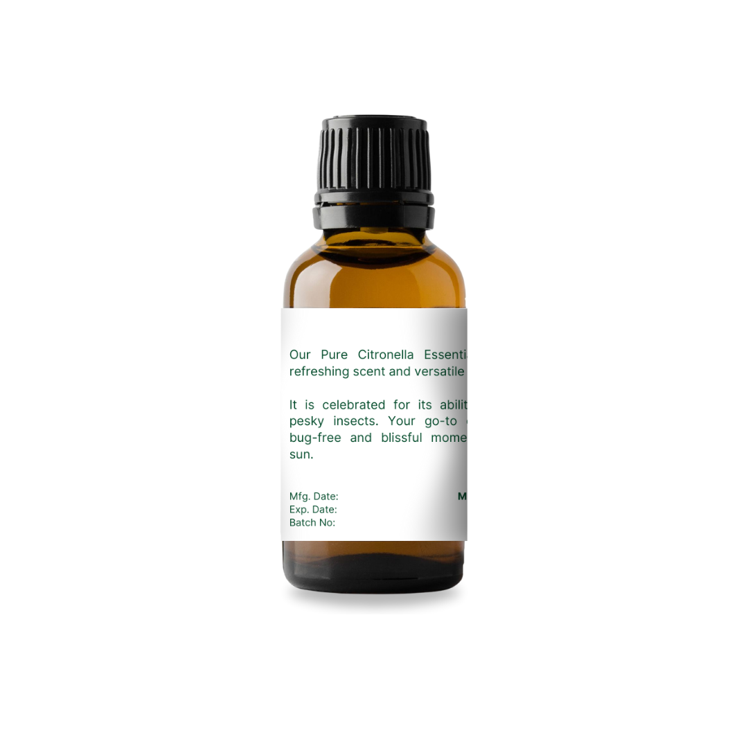 Milea Citronella Essential Oil 30ml side 1