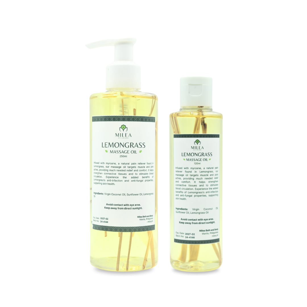 Milea Lemongrass Massage Oil 250ml and 120ml