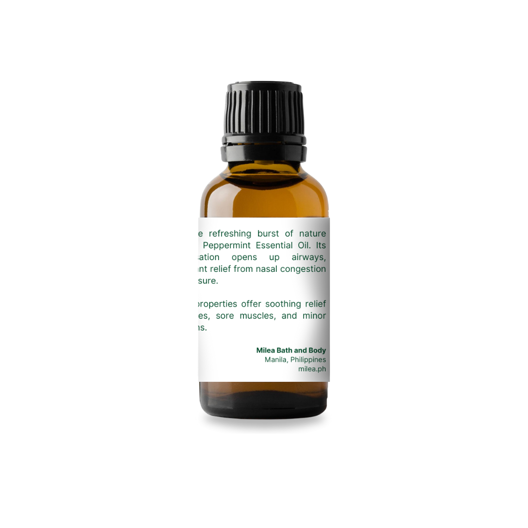 Milea Peppermint Essential Oil 30ml side 2