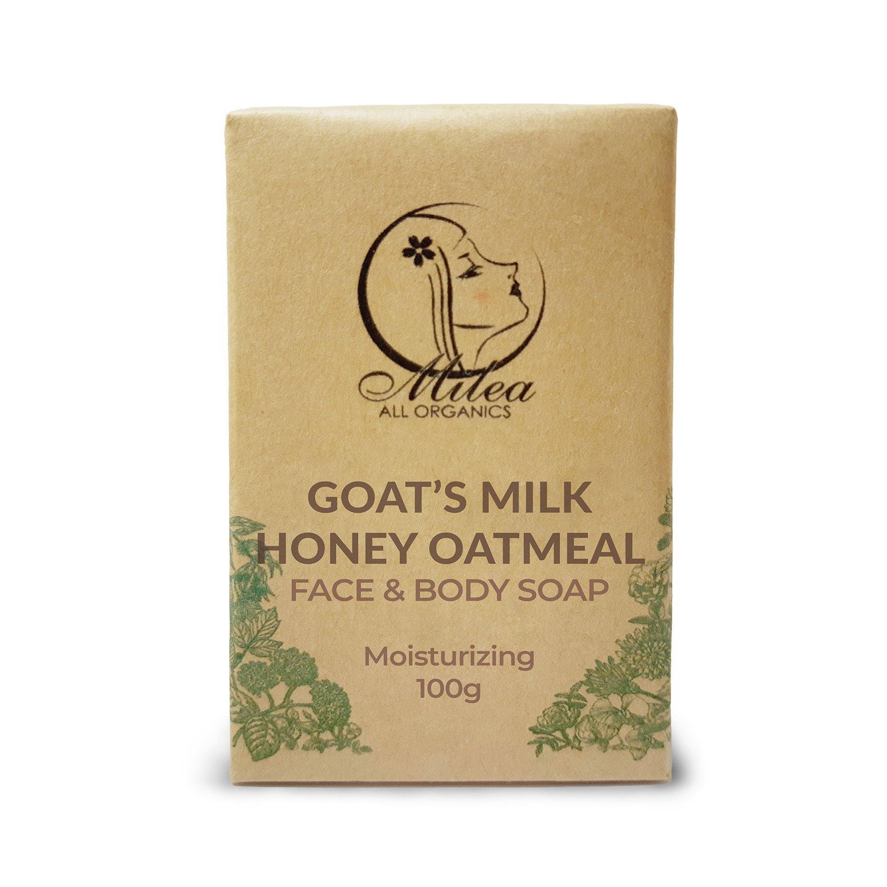 Goat's Milk Honey Oatmeal Soap Soaps Milea All Organics 100g 