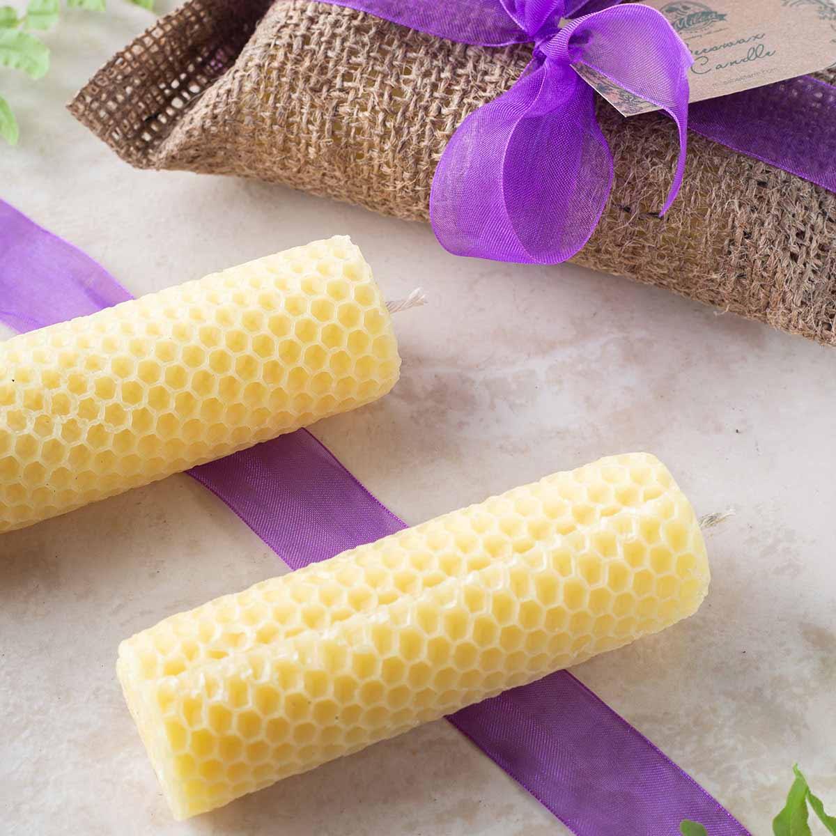 Hand-rolled Pure Beeswax Candle - Milea All Organics - Philippines