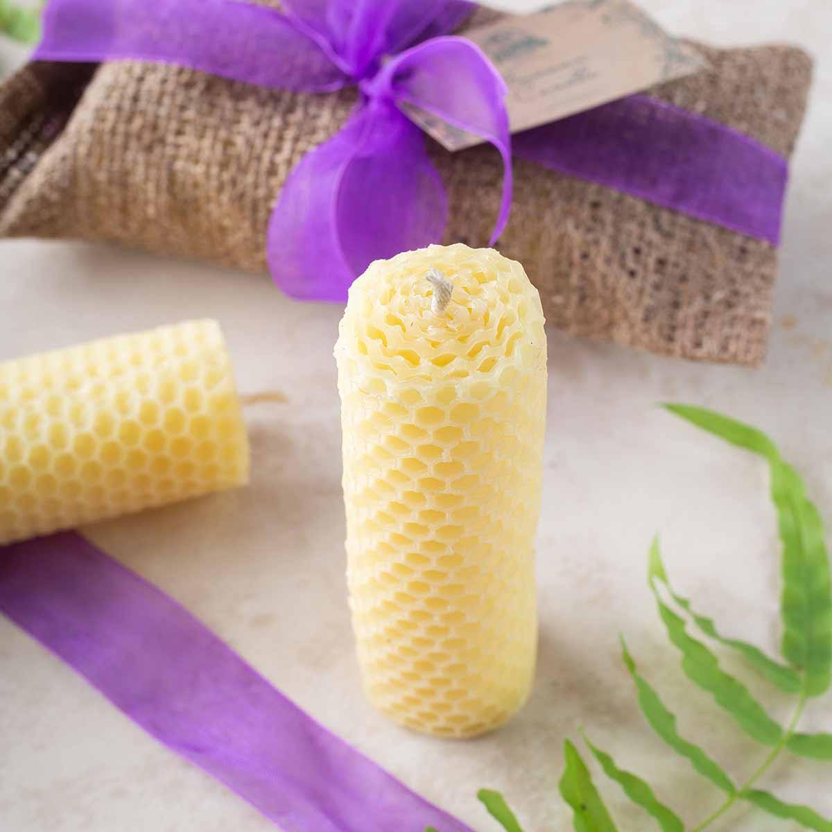 Hand-rolled Pure Beeswax Candle - Milea All Organics - Philippines