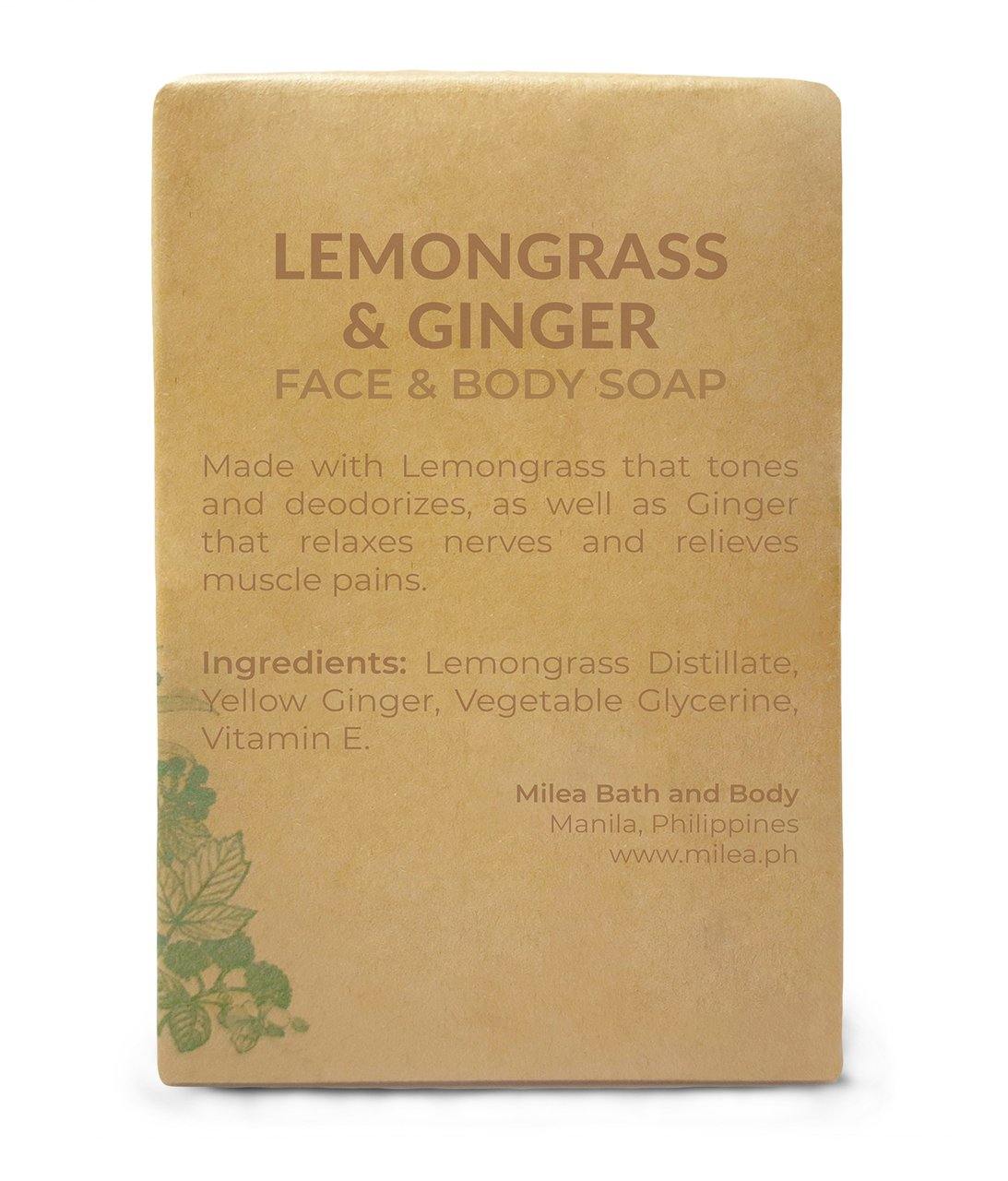 Lemongrass & Ginger Deodorizing Soap Soaps Milea All Organics 